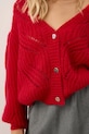 Bizuu kardigan z wełną CLARA CLARA.CZERWONY