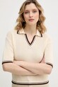 Marella sweter bawełniany LEMBI beżowy 2613361044200