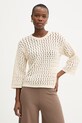 Marella sweter damski bawełniany MLMFIORIRE beżowy 2613361155200