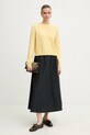 IBlues sweter z dodatkiem wełny LIRICA 2617361041200 żółty SS26