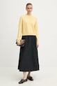 IBlues sweter z dodatkiem wełny LIRICA 2617361041200 żółty SS26