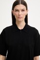 Calvin Klein polo swetrowe damskie z wiskozą czarny LV044F312G