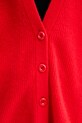 American Vintage kardigan z dodatkiem wełny DAM19F czerwony