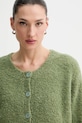 American Vintage kardigan z dodatkiem wełny zielony ZOL19D