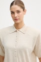 Rotate sweter damski wełniany beżowy 1155771832