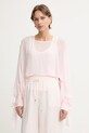 Twinset blúzka dámska z viskózy ružová 261TP2791
