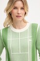 Lacoste sweter damski z bawełną zielony AF9867