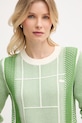 Lacoste sweter damski z bawełną zielony AF9867
