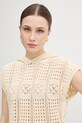 Twinset sweter bawełniany beżowy 261TT3261