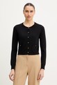 Luisa Spagnoli kardigan wełniany Merletti wełna czarny 100280