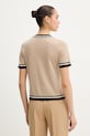 Odzież Luisa Spagnoli t-shirt wełniany Mielina 100307. beżowy