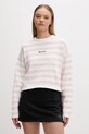 Guess Jeans sweter damski bawełniany różowy W6GR00.Z3HM1