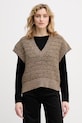 Sisley svetr dámský s bavlnou hnědá 174VL401K