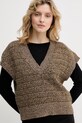 Sisley svetr dámský s bavlnou hnědá 174VL401K