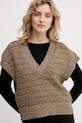 Sisley svetr dámský s bavlnou hnědá 174VL401K