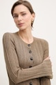 Sisley kardigan damski brązowy 1YTSL5014