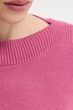 United Colors of Benetton sweter z domieszką wełny 10ICD10GC różowy