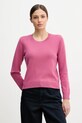United Colors of Benetton sweter bawełniany bawełna różowy 1C19D10FV