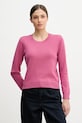 United Colors of Benetton sweter bawełniany bawełna różowy 1C19D10FV