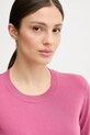 United Colors of Benetton sweter bawełniany różowy 1C19D10FV