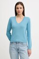 United Colors of Benetton sweter bawełniany bawełna niebieski 1C19D403N