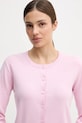 United Colors of Benetton kardigan bawełniany różowy 1C19D502P
