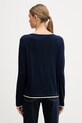 Odzież United Colors of Benetton sweter damski wełniany 11AHD10G8 granatowy