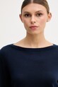 United Colors of Benetton sweter damski wełniany granatowy 11AHD10G8