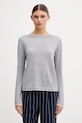 United Colors of Benetton sweter damski wełniany szary 11AHD10G8