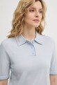 United Colors of Benetton Πόλο Γυναικείο μάλλινο μπλε 11AHD301J