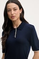 Одяг United Colors of Benetton поло жіноче вовняне 11AHD301J темно-синій