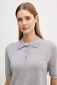 United Colors of Benetton polo damskie wełniane szary 11AHD301J