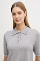 United Colors of Benetton polo damskie wełniane szary 11AHD301J