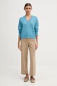 United Colors of Benetton sweter damski z dodatkiem wełny 1Y6SD403O niebieski SS26