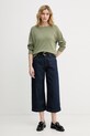 United Colors of Benetton sweter damski bawełniany 1C19D10FU zielony SS26