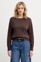 United Colors of Benetton sweter damski bawełniany brązowy 1C19D10FU