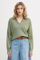 United Colors of Benetton sweter damski bawełniany zielony 1C19D301I