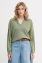 United Colors of Benetton sweter damski bawełniany zielony 1C19D301I