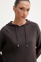 United Colors of Benetton bluza z kapturem damska z wiskozą brązowy 1LHGD204M