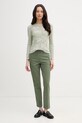 United Colors of Benetton sveter dámsky bavlnený 16EVD10GP zelená SS26