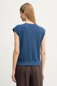 Odzież United Colors of Benetton top damski z lnem 1DC3D10GT granatowy
