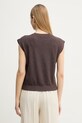 Odzież United Colors of Benetton top damski lniany 1DC3D10GT brązowy