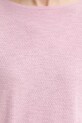 United Colors of Benetton Πουλόβερ με κοντό μανίκι γυναικείο με λινό 1DC3D10GU ροζ