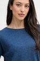 United Colors of Benetton sveter s krátkym rukávom dámsky s ľanom tmavomodrá 1DC3D10GU