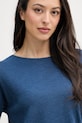 United Colors of Benetton sveter s krátkym rukávom dámsky s ľanom tmavomodrá 1DC3D10GU