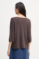Oblečenie United Colors of Benetton sveter s krátkym rukávom dámsky s ľanom 1DC3D10GU hnedá