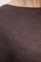United Colors of Benetton sveter s krátkym rukávom dámsky s ľanom 1DC3D10GU hnedá
