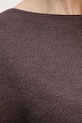United Colors of Benetton sveter s krátkym rukávom dámsky s ľanom 1DC3D10GU hnedá