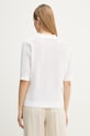 Odzież United Colors of Benetton polo damskie z lnem 1DC3D301N biały