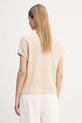 Odzież United Colors of Benetton T-shirt damski z lnem 1DC3D403T beżowy